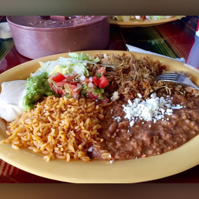Carnitas Plate.