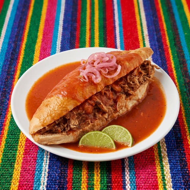 Torta Ahogada (Drowned Sandwich).