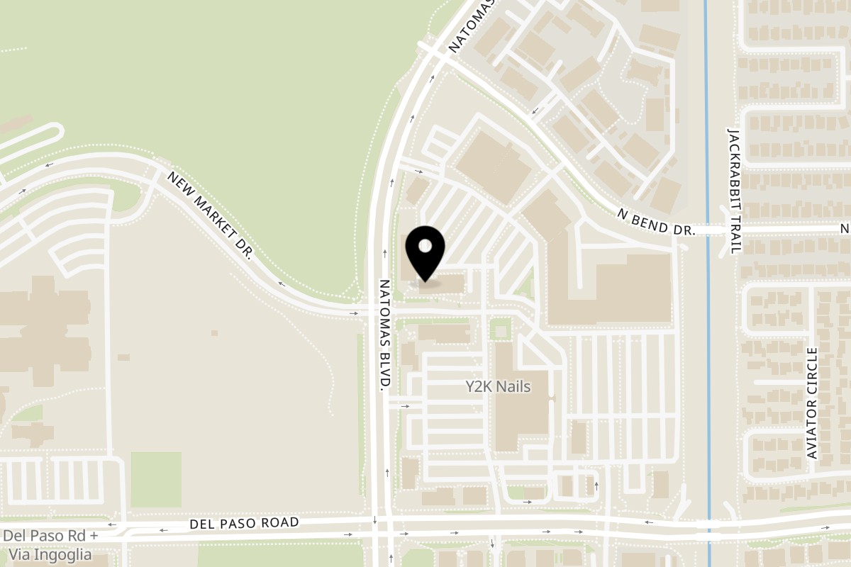 Map showing the location of Taqueria El Burrito Natomas on 4730 Natomas Blvd #170 in Sacramento